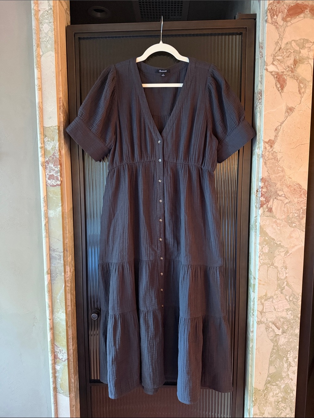 Madewell - Cotton Gauze Midi Dress, Size 10